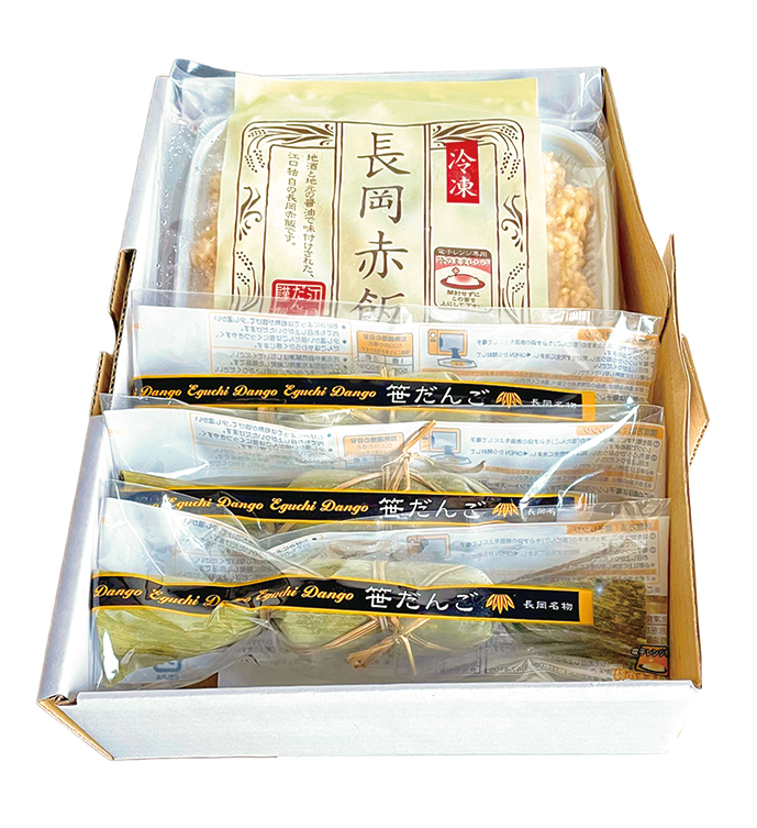 新潟の郷土ｾｯﾄ笹だんご5個・長岡赤飯2個