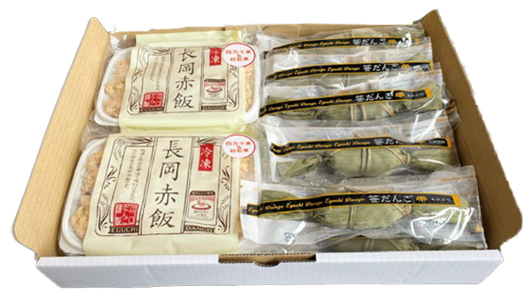 新栗赤飯４個・冷凍笹団子10