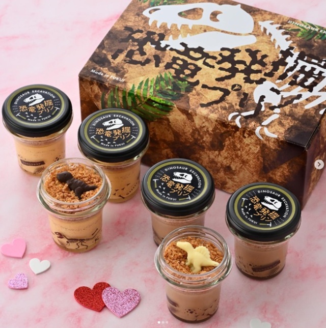 【期間限定バレンタインセット!】恐竜発掘プリン 6個入