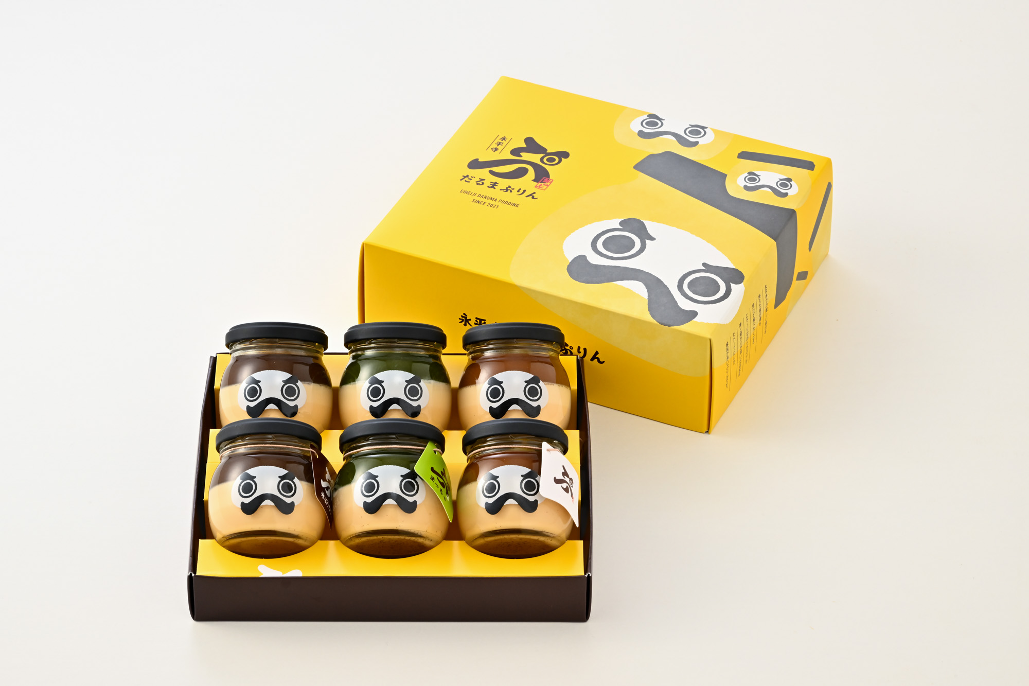 【年末年始限定】だるまぷりん　3種の水ようかんプリンセット