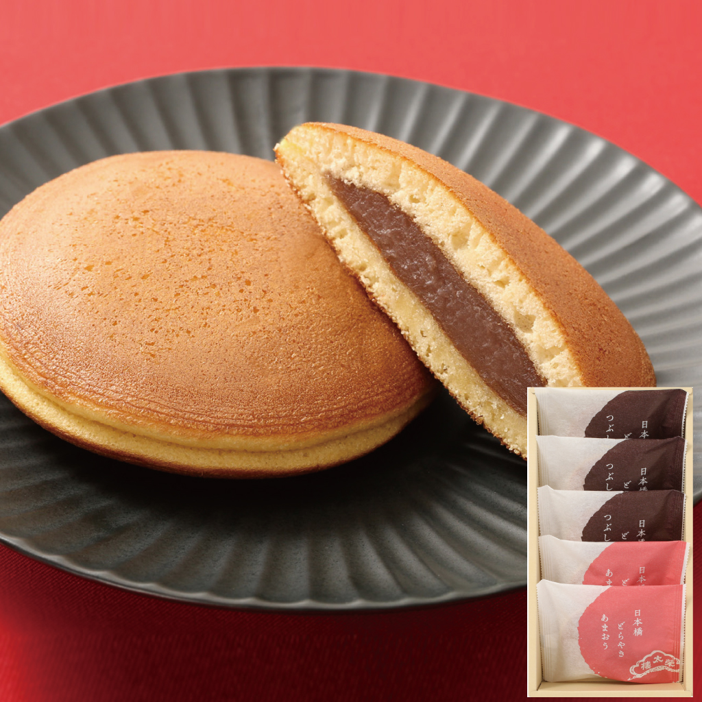 【季節商品】榮太樓 日本橋どらやき あまおう 5個入（つぶしあん×3個・あまおう×2個）