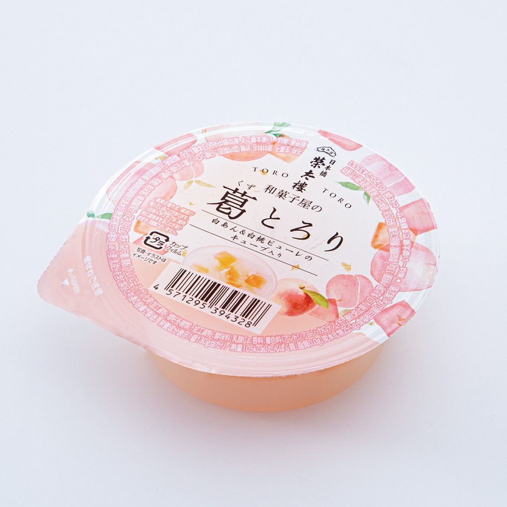 【販売終了】榮太樓 和菓子屋の葛とろり 白あん＆白桃ピューレのキューブ入り 6個入