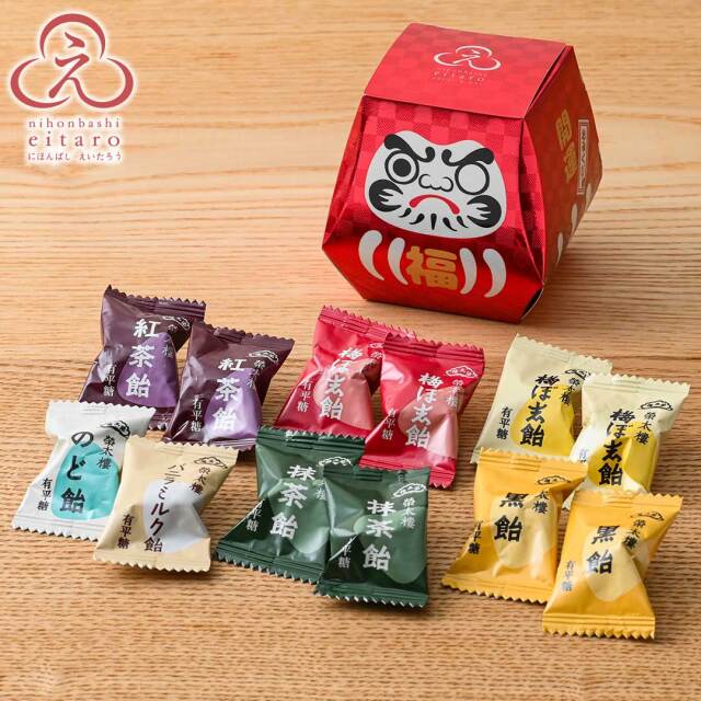 販売季節外】にほんばしえいたろう 福だるま 榮太樓飴12粒入【榮太樓