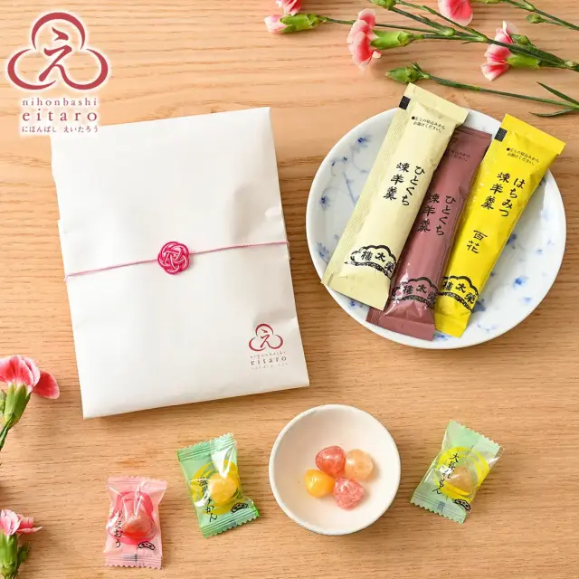 【季節限定】にほんばしえいたろう 母の日セット ひとくち煉羊羹・果汁飴詰合せ