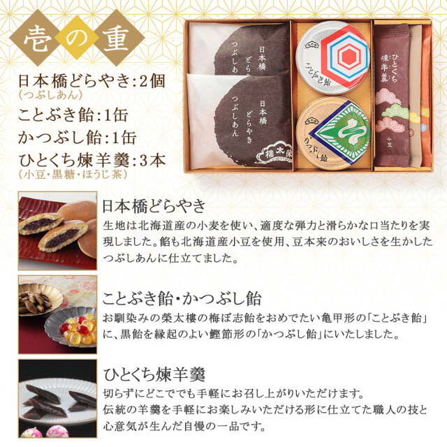 販売終了】【数量限定・送料無料】榮太樓 新春 和菓子詰合せ 二段重