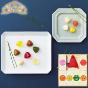 榮太樓 榮太樓飴・果汁飴 箱入 詰合せ6本入 飴ポーチ（赤）付