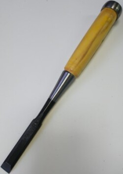 高芝郁夫鑿製作所 高芝通博作 高道 追入鑿 青紙鋼 グミ柄 12mm