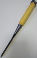高芝郁夫鑿製作所 高芝通博作 高道 追入鑿 青紙鋼 グミ柄 3mm