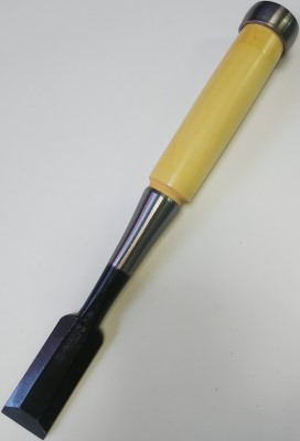 高芝郁夫鑿製作所 高芝通博作 高道 追入鑿 青紙鋼 グミ柄 24mm