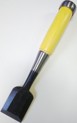 高芝郁夫鑿製作所 高芝通博作 高道 追入鑿 青紙鋼 グミ柄 42mm