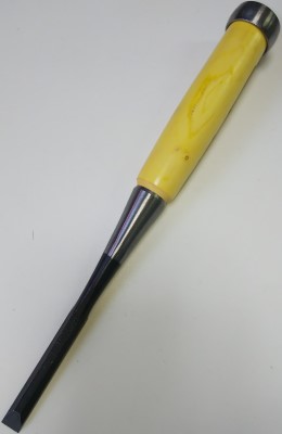 高芝郁夫鑿製作所 高芝通博作 高道 追入鑿 青紙鋼 グミ柄 9mm