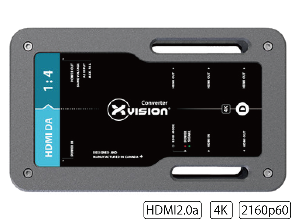 Theatrixx | HDMI分配機1:4 XVVHDMIDAT1（HDMI DA 1:4 4K60）