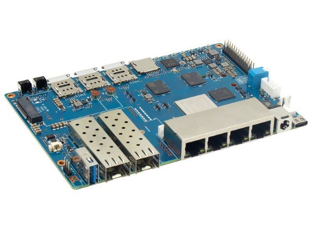 BPI-R4 Banana Pi R4 クアッドコアCortex-A73 オープンソースルーターボード