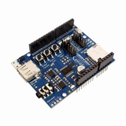 SHIELD-EZMP3 Arduino用 MP3再生シールド マイクロSD、USBメモリー対応 (販売終了)