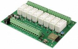 ESP32LR88 WiFi  8ch リレー デジタル入力8点 ESP-WROOM-32使用 Android iPhone対応