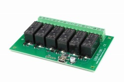 USB-RLY06 USB 6ch リレー USBバスパワー駆動 スナバ回路付