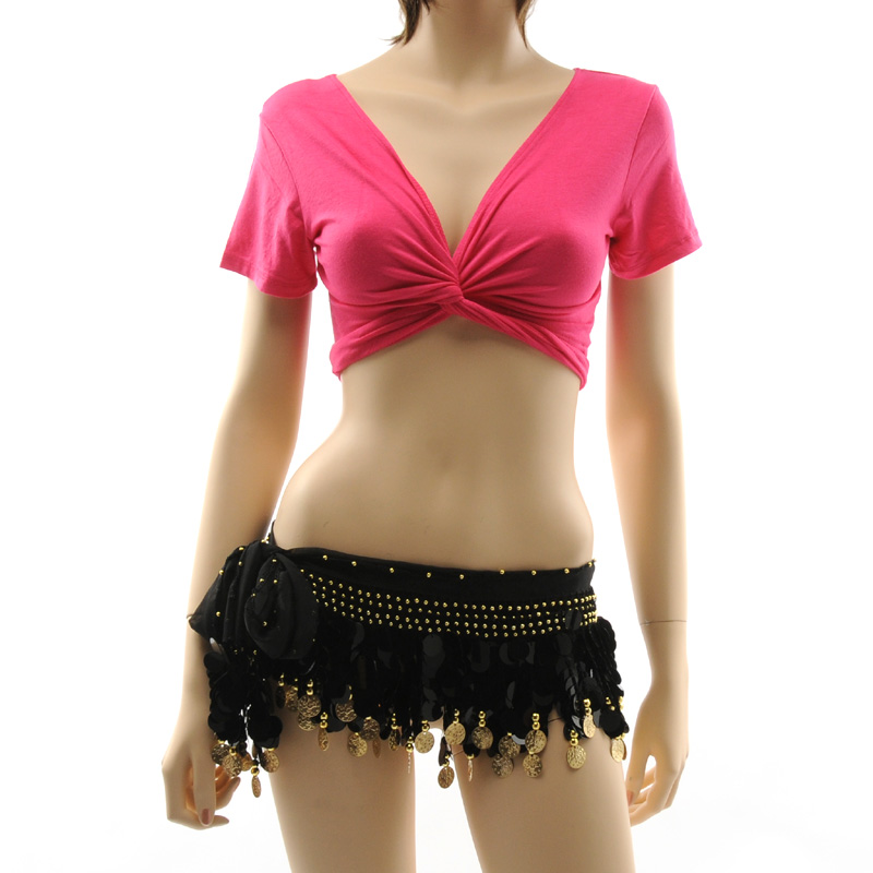 ヒップスカーフA12スパンコール付き(黒、ブラック)【ネコポス便送料無料】