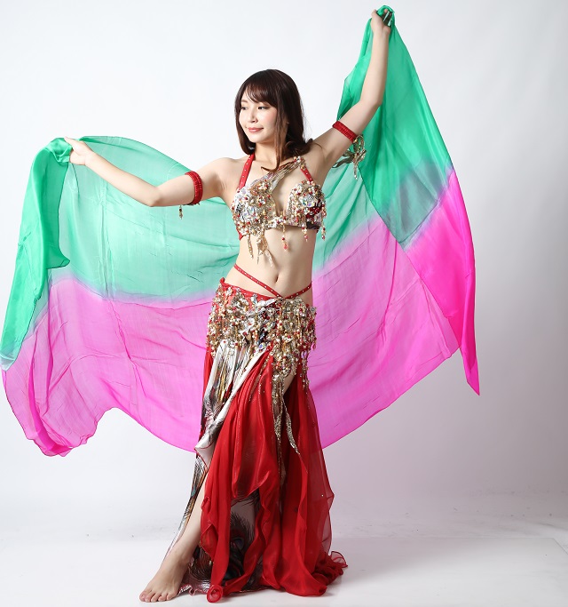 高級シルクベールR10-13サイズ236cm*110cm(ピンク、グリーン）【ネコポス便送料無料】