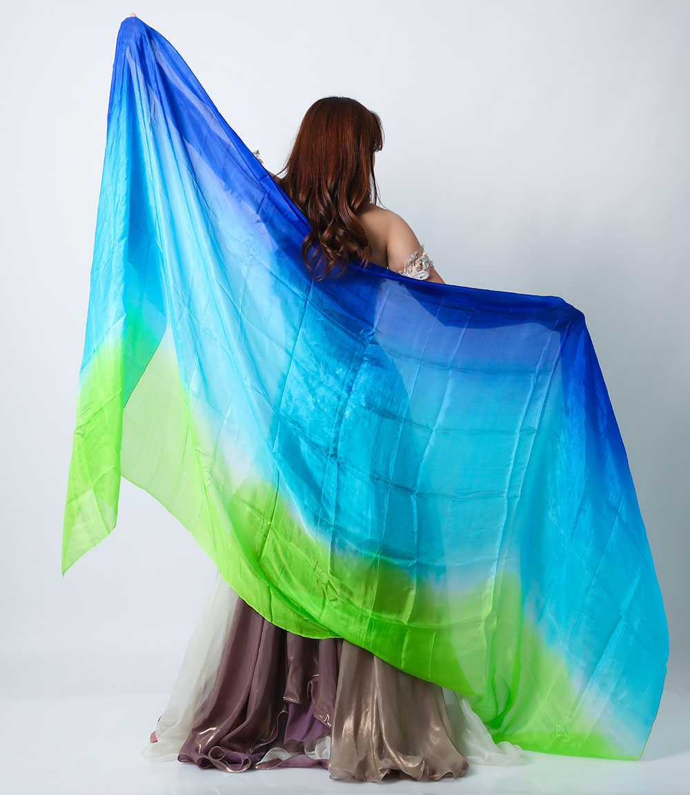 高級シルクベールR26-14サイズ240cm*112cm(ブルー、ライトブルー、ライトグリーン）【ネコポス便送料無料】