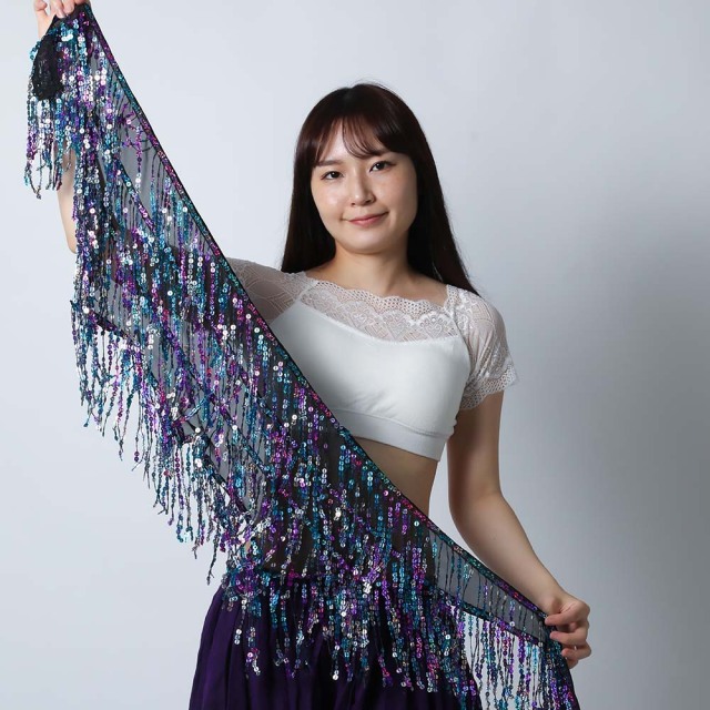 ヒップスカーフA186キラキラフリンジ(4 colors)【送料無料】