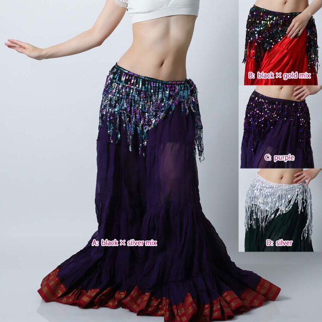 ヒップスカーフA186キラキラフリンジ(4 colors)【ネコポス便送料無料】