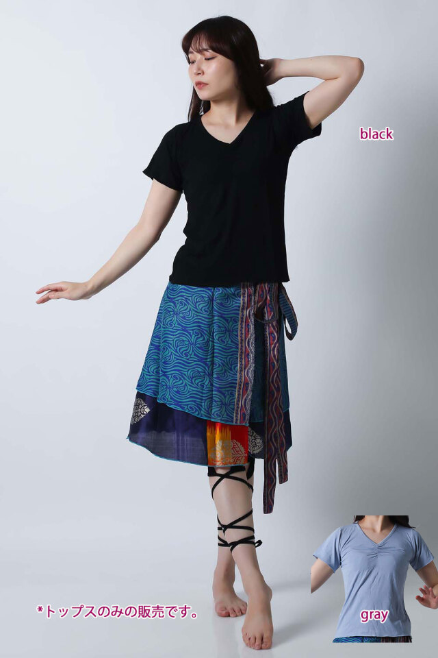 ダンストップスVネックC266(2 colors)【ネコポス便送料無料】