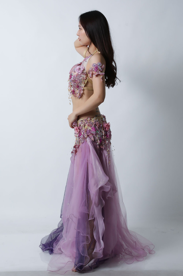 ベリーダンス Hoyda 衣装 ピンク×ブルー