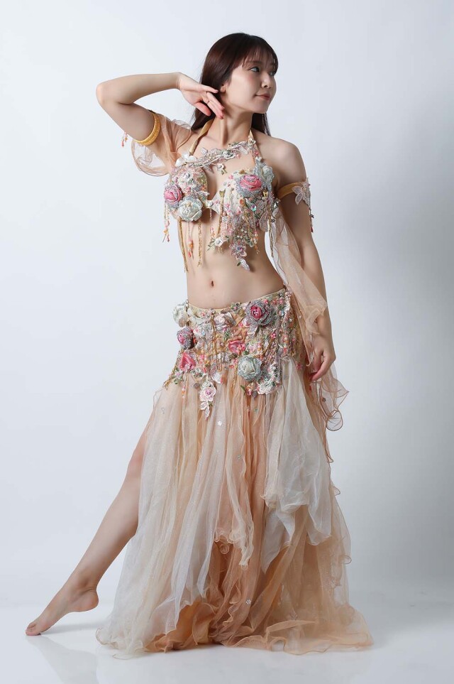 ベリーダンス 衣装 コスチューム ホワイト 白 Hoyda エジプト ベリー