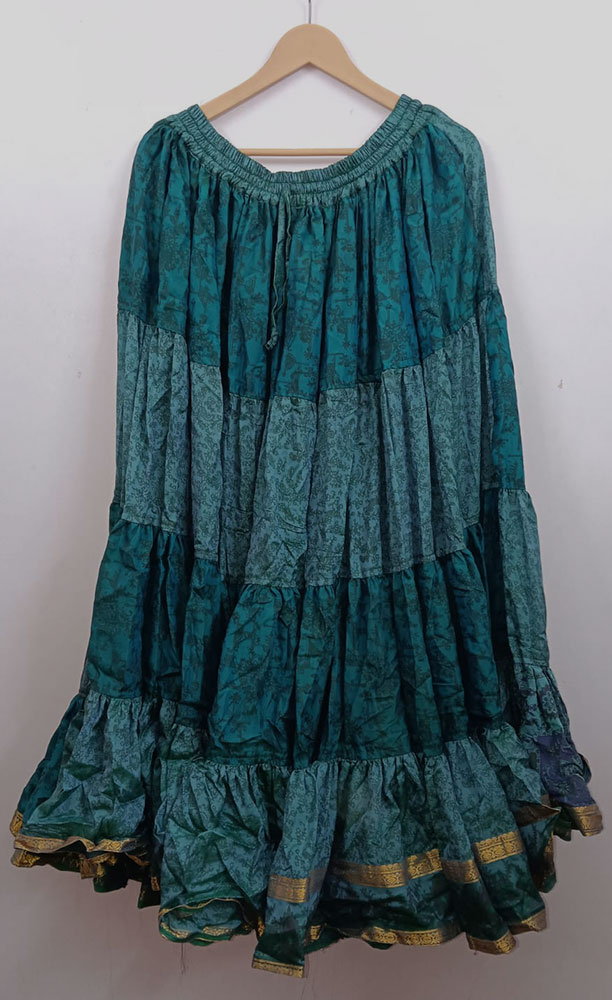 【限定商品】25ヤードスカートD25H-31サリーレース（グリーン)【宅配便送料無料】