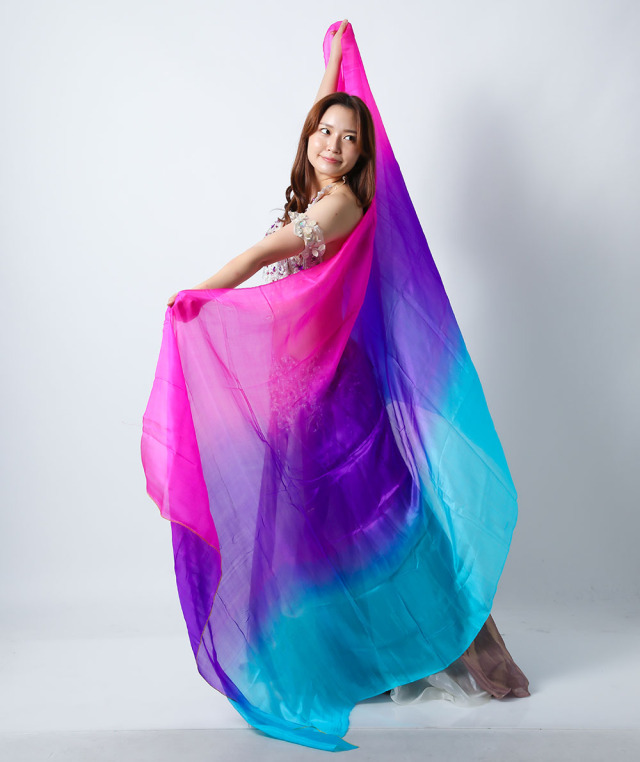 高級シルクベールR26-17サイズ240cm*112cm(ローズ、パープル、ライトブルー)【ネコポス便送料無料】