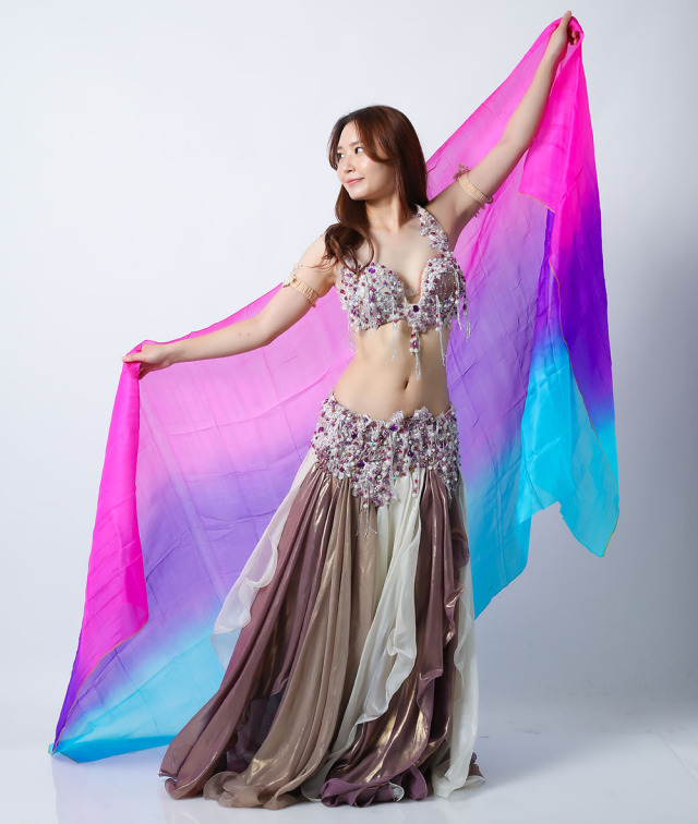 高級シルクベールR26-17サイズ240cm*112cm(ローズ、パープル、ライトブルー)【ネコポス便送料無料】