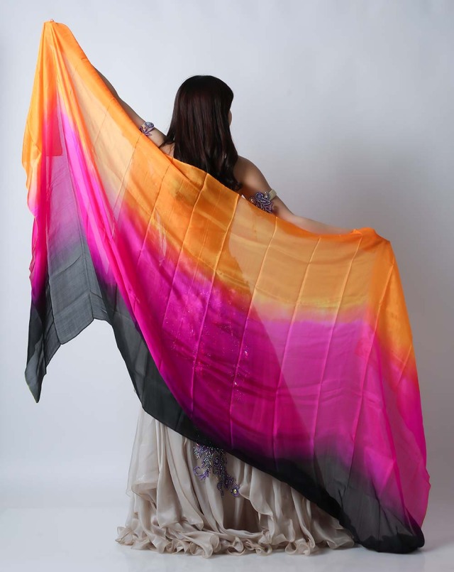 高級シルクベールR26-23サイズ240cm*112cm(ブラック、ピンク、オレンジ)【ネコポス便送料無料】