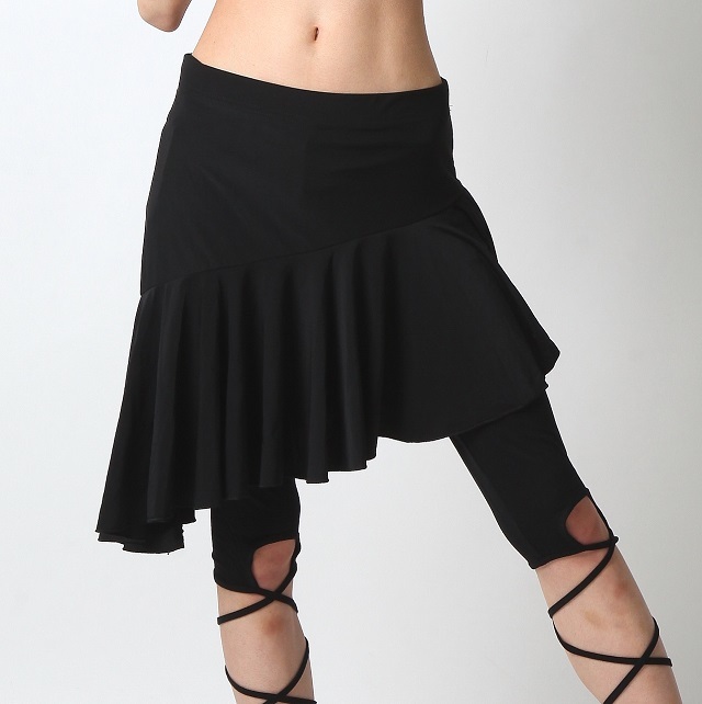 オーバースカートSK59-1切り替えアシンメトリー（4929）（black）【ネコポス便送料無料】