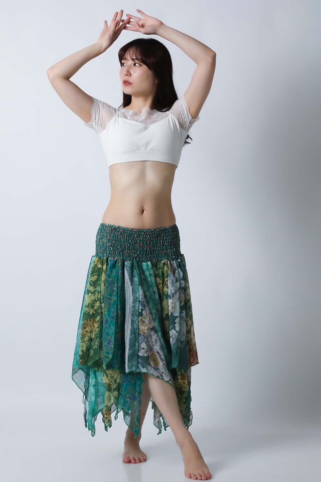 ESPEN SALBERG ダンススカート Sベルベット紐デザイン巻きスカート風