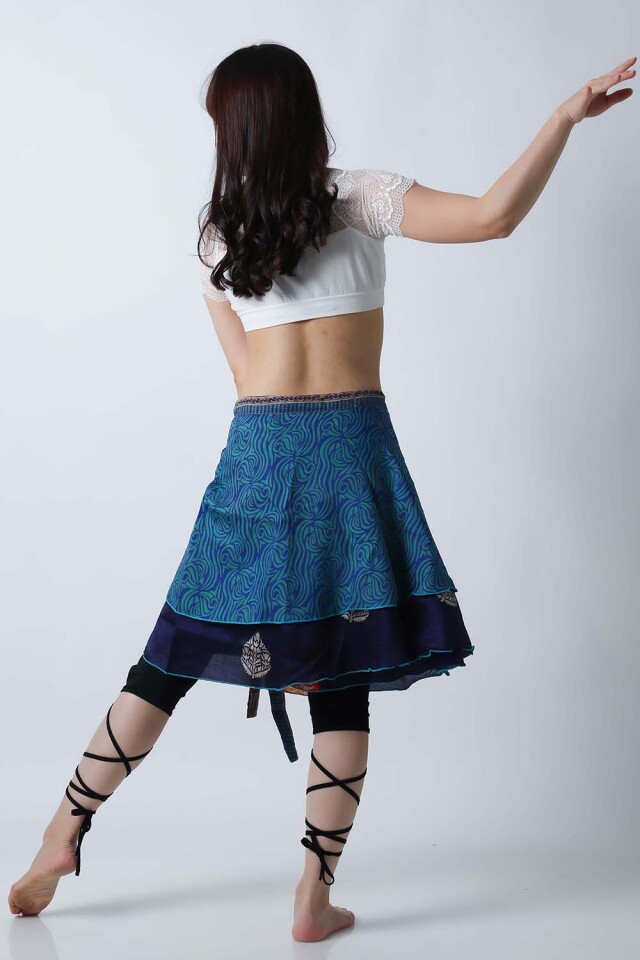 ヴィンテージ巻きスカートSK77-10プリント柄【送料無料】発表会