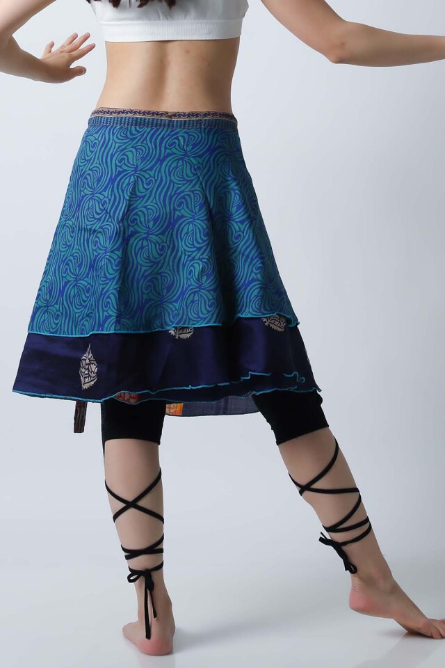 ヴィンテージ巻きスカートSK77-10プリント柄【送料無料】発表会