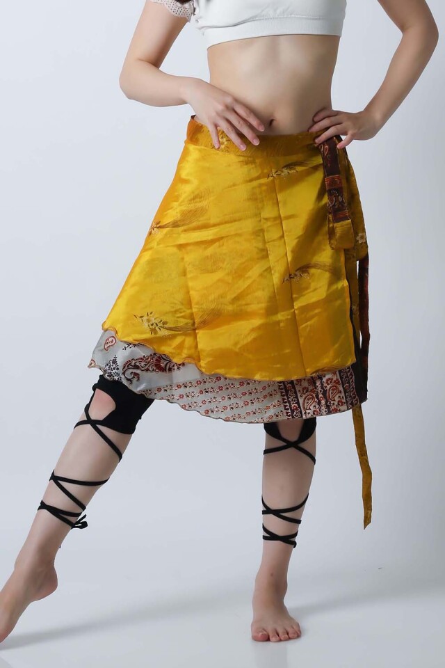 ヴィンテージ巻きスカートSK77-9プリント柄【送料無料】発表会