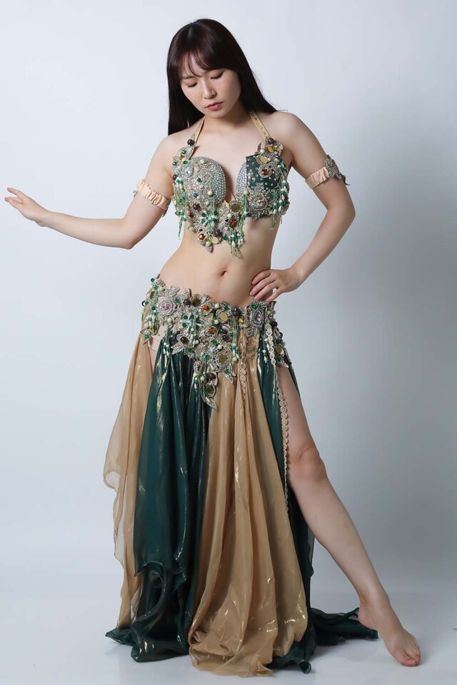 ※やや難あり　Amr ベリーダンス衣装 Amr イエロー AM0008 | shukran（シュクラン）ベリーダンス衣装