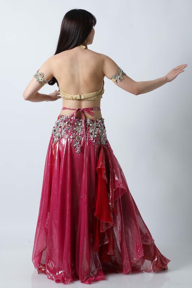 か*ち様 エジプト製 Amr ベリーダンス衣装 ピンク 新品未使用 エジプト製【Amr】ベリーダンスコスチュームCF-COS-A346-1(ピンク