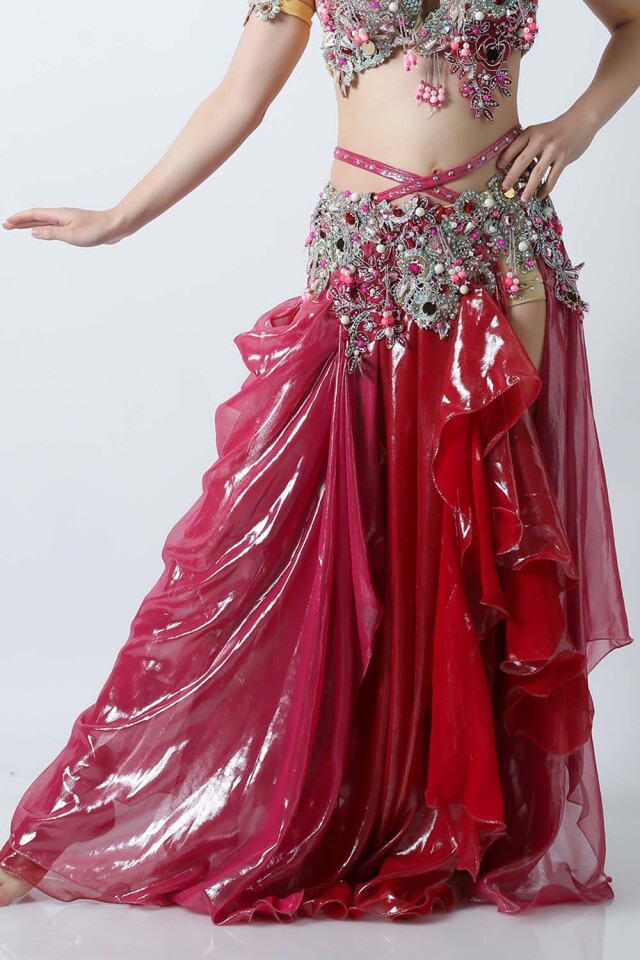 エジプト製【Amr】ベリーダンスコスチュームCF-COS-A367-1(ピンク