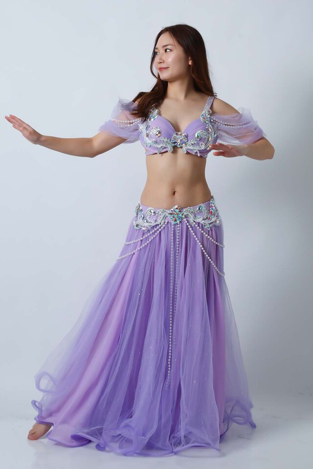 ベリーダンス衣装オリエンタルコスチュームCH-COS-A44-3(ラベンダー)【宅配便送料無料】発表会衣装