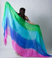 高級シルクベールR12-1Lサイズ276cm*110cm(4色ピンク、ブルー、ライトブルー、グリーン）【ネコポス便送料無料】