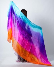 高級シルクベールR26-10Lサイズ264cm*112cm(4色-ライトブルー、パープル、ピンク、オレンジ）【ネコポス便送料無料】