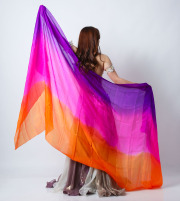 高級シルクベールR26-15Lサイズ264cm*112cm(パープル、ローズ、オレンジ）【ネコポス便送料無料】