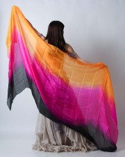 高級シルクベールR26-23サイズ240cm*112cm(ブラック、ピンク、オレンジ)【ネコポス便送料無料】