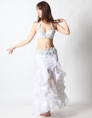 ベリーダンスコスチュームCH-COS-A22-13(白white)(S-Mサイズ)(L-LLサイズ)【宅配便送料無料】