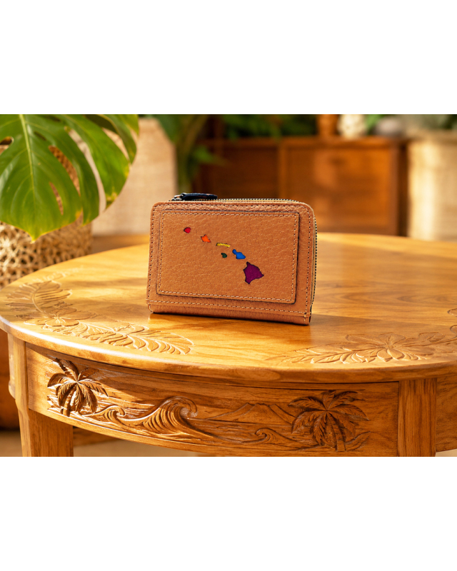 Rainbow Round Zip Card Case] レインボー ジップカードケース【ELISE