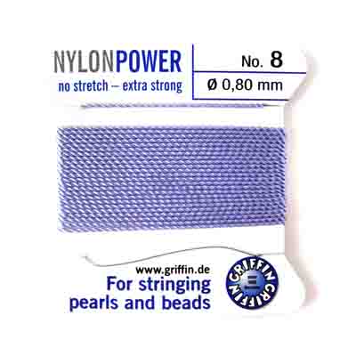 グリフィンビーズコード（ナイロン）　ライラック