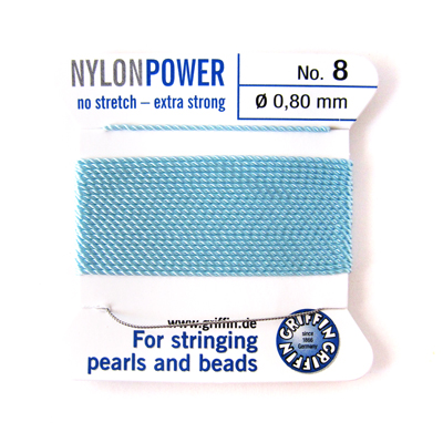 グリフィンビーズコード（ナイロン）　ターコイズ