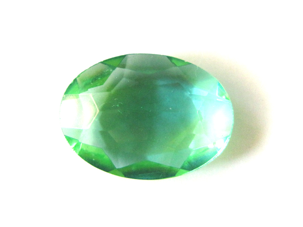 ★ファンシーストーン オーバル　穴なし　25ｘ18mm (ミントカプリブルーバースト）